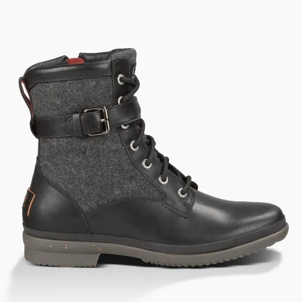UGG Kesey Waterproof Boots Leather Wool Lace Up Combat Gorp Outdoors Granola